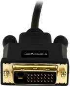 StarTech.com 3ft (0.9m) Mini DisplayPort to DVI Cable - Mini DP to DVI Adapter Cable - 1080p Video - Passive mDP 1.2 to DVI-D Single Link - mDP or Thunderbolt 1/2 Mac/PC to DVI Monitor (MDP2DVIMM3B)