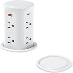 Pop up Outlet for Countertop,3 inch Hole Desktop Power Grommet,8 Outlets 4 USB Ports,15Amp Tamper Resistant Receptacle Flush Mount,Space Saver Recessed Outlet for Home,Office,ETL Listed