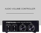 HXBER Passive Audio Volume Controller with Fully-Balanced & Single-Ended Mode XLR & RCA Interface for Home Stereo System Pre-Amplifier Speaker, Black