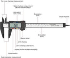 Digital Calipers,Electronic Digital Calipers,YKLSXKC LCD Screen displays 0-6"Caliper Measuring Tool,inch and Millimeter Conversion, Suitable for Jewelry Measurement and 3D Printing