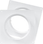 5" Inch Pack of 2 Duct Connector Flange - Plastic Straight Pipe Flange for Heating Cooling - Inlet Outlet Ventilation System - Ducting Coupling Wall Plate - Assembly Joint Set (125mm)