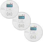 Combination Gas and Carbon Monoxide Detector Plug-in | CO Alarm & Natural Gas Combustible Detector | Digital Display, Battery Backup, Easy Install | for Home Kitchen Safety Monitoring (3Pack)