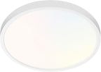 hykolity 9 Inch Selectable CCT LED Round Flat Panel Light, 18W 1800LM 3000K/4000K/5000K, Edge-Lit Flush Mount Ceiling Light Fixture for Kitchen, Bedroom, Laundry and Closet Room, White