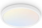 hykolity 18 Inch LED Round Flat Panel Light, White, 32W, 3200lm, 3000K/4000K/5000K CCT Selectable, 120°Beam Angle, Dimmable Edge-Lit Flush Mount Ceiling Light Fixture - ETL Listed
