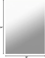 Mirrorons Frameless Wall Mirror 18" x 24", Modern Rectangle Bathroom Mirrors for Wall with Polished Edge, Horizontally or Vertically. Upgraded Shatterproof Mirror, Entryways, Bathroom, Gym.
