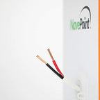 NavePoint 500ft in Wall Audio Speaker Cable Wire CL2 18/2 AWG Gauge 2 Conductor Bulk White