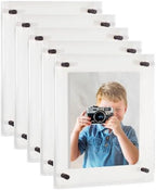 ArtToFrames 10x15 Inch Double Panel Floating Acrylic Picture Frame (Full Frame is 14x19) comes with Black Standoff Hardware, Made in the USA, 5 Pack