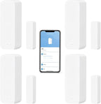 IHSENO WiFi Door Window Sensor,Smart Door Open/Closed Detector with App Alert,Wireless Entry Detector Sensor Alarm for Home Security&Automation (4Pack)