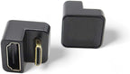 Kado 180 Degree Mini HDMI to HDMI 4K 60Hz Adapter U Shaped Mini HDMI Male to HDMI Female Extender Converter for Portable Monitor, Laptop, Tablet, Camera and Projector (Long Side Inward Up Angle)
