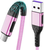 Durcord USB C Cable,2Pack 6ft Fast USB Type C Charging Cable for Android/Phone/Pad/Laptop, Type C Charger Braided USB Cable Compatible with iPhone 15 Pro/Plus/Max/Android/Phone/Pad Rose Gold
