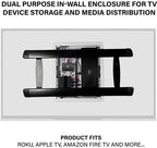 Legrand - OnQ Cable Management, In-Wall Media Box, Dual Purpose Structured Wiring Enclosure, TV Home Theater Recessed Storage Box, 17 Inch, White, ENP1700NA