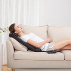 Snailax Shiatsu Massage Cushion with Heat Massage Chair Pad Kneading Back Massager for Pain Relief Deep Tissue 3D Roller Travel Up/Down to Relax Tense Muscle, Office Home Use
