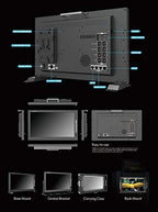 LILLIPUT 17.3" Q17 FHD PRO SDI Filmmaking Monitor 3D Lut HDR Waveform/Vector/Histogram/4 Bar Display/Audio Vector/Level Meter with Gold mount and 19" rack mount ears by VIVITEQ