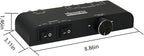XtremPro 2 Way Speaker Switch, 1 in 2 Out Way Pair Stereo Speaker Selector W/Volume Control Metal Non-Slip Box - Black (61052), 9.0 x 3.25 x 1.5