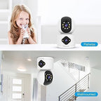 VSTARCAM 1080P Camera Dual-LensI, Pet Baby Monitor,360° Security Camera Indoor with Siren & Spotlight, Motion Detection, 2-Way Talk, Color Night Vision 005