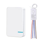 Thinkbee Wireless Light Switch Kit, No Wiring Mini Remote Switch, No WiFi Needed, Outdoor 1969ft Indoor 328ft Remote Control Lighting Fixture for Led Light, Ceiling Lights and Lamps, Waterproof
