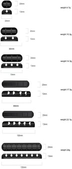 Oakridge™ Cable Organizer Clips with Strong 3M Adhesive – Silicone Desk & Car Wire Holders for USB, Charger Cables & Earphones – Multi-Slot (7-5-3-3-1)