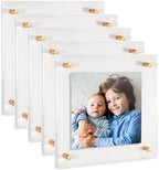 ArtToFrames 26x26 Inch Double Panel Floating Acrylic Picture Frame (Full Frame is 30x30) comes with Gold Standoff Hardware, Made in the USA, 5 Pack