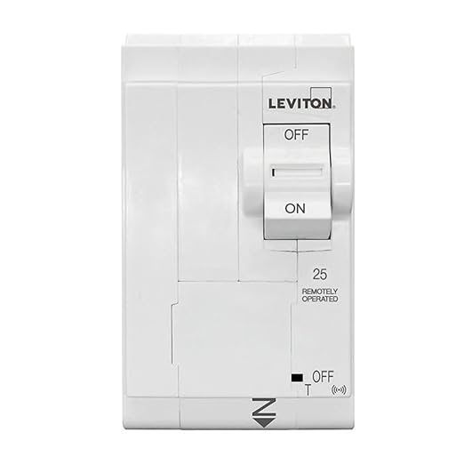 Leviton 2nd Gen Smart Circuit Breaker with Remote Control, Standard, 2-Pole 25 Amp, 120/240-Volt and 120/208-Volt, 10kA Interrupt Rating, LB225-ST