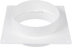 5" Inch Pack of 2 Duct Connector Flange - Plastic Straight Pipe Flange for Heating Cooling - Inlet Outlet Ventilation System - Ducting Coupling Wall Plate - Assembly Joint Set (125mm)