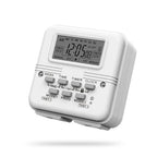 BN-LINK Indoor Digital Light Timer, 7 Day Programmable Plug with 2 Independent 3-Prong Outlets, for Lamps, Fans, 2 On/Off Settings, 1 Pack, 15A/1875W, ETL Listed