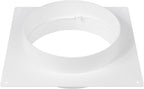 Repa Market 6 Inch Pack of 2 Duct Connector Flange – ABS Plastic Round Male Fit Vent Pipe Adapter – Wall Plate HVAC Exhaust & Intake Coupling – Airflow Fitting for Ventilation and Cooling Systems