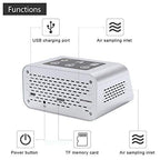 BRWISSEN A16 Air Quality Monitor Indoor PM1.0 PM2.5 PM10 Dust Meter TVOC HCHO Pollution Tester 6 Sizes Particle Counter AQI Formaldehyde VOC Detector Home with Data Logger