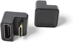 Kado 180 Degree Mini HDMI to HDMI 4K 60Hz Adapter U Shaped Mini HDMI Male to HDMI Female Extender Converter for Portable Monitor, Laptop, Tablet, Camera and Projector (Short Side Inward Down Angle)