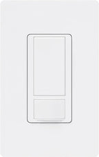 Lutron Maestro Motion Sensor Light Switch w/ Wallplate for Bathroom, Garage, Laundry Room, Any Bulbs, Occupancy Vacancy Sensor, Single-Pole, MS-OPS2HW-WH, White