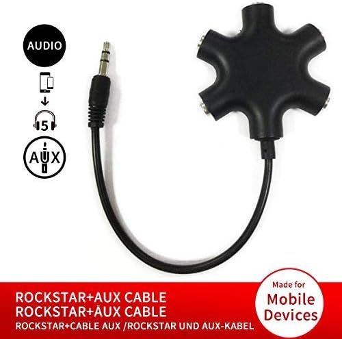 JWCE. Headphone Splitter - 5 Ports for 3.5mm Devices 5 Ways Adaptor 3.5mm Audio Stereo Splitter Cable 3.5mm Male to 5 Port 3.5mm Female for Earphone and Headset Splitter Adapter for iPhone