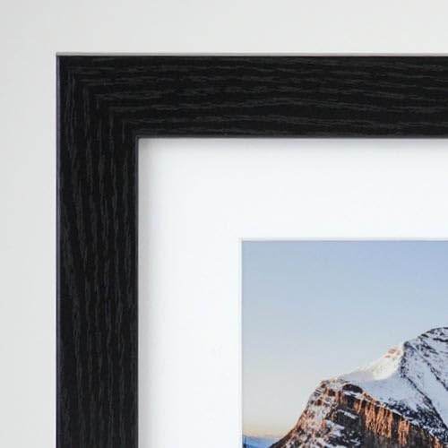 Frame It Easy 33 x 5 Black Grain Wood Frame (Derby)