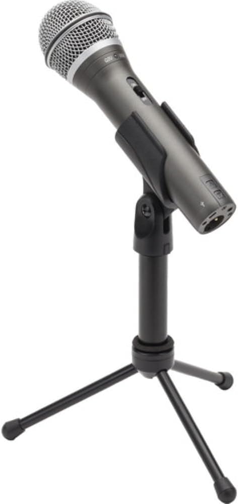 SAMSON Q2U Recording & Podcasting Pack | Gray Bundled with Pop Filter + Mic Arm + Microfiber Cleaning Cloth (4 Items)