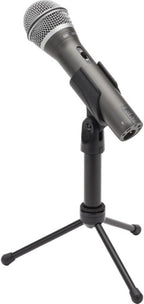 SAMSON Q2U Recording & Podcasting Pack | Gray Bundled with Pop Filter + Mic Arm + Microfiber Cleaning Cloth (4 Items)