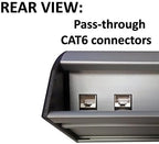 Power & Data Desk Edge Mount Tabletop Center - 3 Power and 2 Ethernet CAT6 RJ45 Data ports