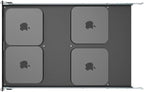Mac mini Sliding Rack Shelf. Mounts 4 Mac Minis in A 19In Standard Rack.