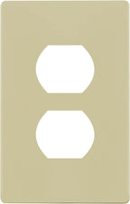 ENERLITES Screwless Duplex Wall Plate, Child Safe Receptacle Outlet Cover, Standard Size, 1-Gang 4.68" x 2.93", Unbreakable Polycarbonate Thermoplastic, UL Listed, SI8821-I, Glossy, Ivory