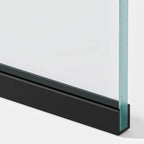 Royalty Fixed Shower Screen - 30" x 60" Frameless 3/8" Clear Tempered Glass Panel with Hardware - Easy Clean Smart Guard Coating - Minimalist Modern Design for Bathroom - Matte Black