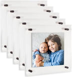 ArtToFrames 12x12 Inch Double Panel Floating Acrylic Picture Frame (Full Frame is 16x16) comes with Black Standoff Hardware, Made in the USA, 5 Pack