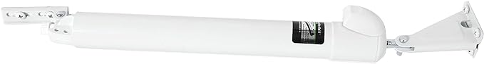 Touch 'n Hold Smooth Door Closer - Single Kit (White) - Standard-Duty Door Closer with Touch-Button Hold Open Feature & Smooth Closing Motion – for (Medium & Lightweight) Storm, Screen Doors.