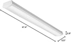 Lithonia Lighting 4 Foot LED Light Fixture, Low-Profile LED Wraparound Flush Mount Ceiling Light, 3000K Warm White, 120V, 48-Inch (FMLWL 48 830)
