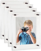 ArtToFrames 16x22 Inch Double Panel Floating Acrylic Picture Frame (Full Frame is 20x26) comes with Black Standoff Hardware, Made in the USA, 4 Pack
