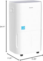 GoveeLife Dehumidifier for Home 4,500 Sq.Ft, 50 to 137 Pint Smart Auto Humidity Control, Drain Hose, 2.0Gal Bucket, Compressor Dehumidifiers for Basement with Auto Shut Off, Bathroom, Garage, w/WiFi