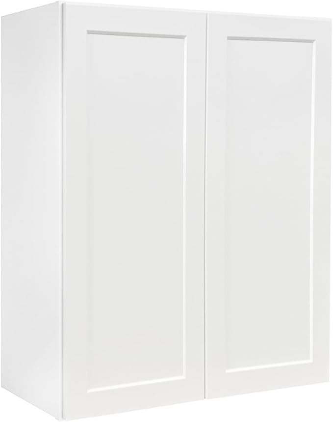 Wall Kitchen Cabinets, RTA Cabinets, White Shaker Cabinet, Wall Mounted, RTA Upper Cabinet, Modern for Kitchen and Bathroom with Door (White, 36" W x 30" H x 12" D)