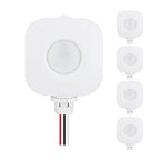 ECOELER Ceiling Occupancy Motion Sensor Switch, High Bay Fixture Mount 360° Ceiling Automatic Light Switch, 120/277VAC, UL, FCC Approved Passive Infrared Sensor, Neutral Wire Required, Pack of 5