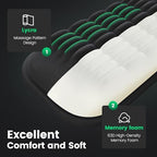 MEKASS Ergonomic Wrist Rest for Keyboard and Mouse, Soft Memory Foam Keyboard Wrist Rest Set with Non-Slip Silicone Base, Easy Typing, Pain Relief, Comfort for Office, Work, Gaming (Light Gray)