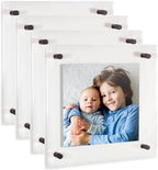 ArtToFrames 14x14 Inch Double Panel Floating Acrylic Picture Frame (Full Frame is 18x18) comes with Black Standoff Hardware, Made in the USA, 4 Pack