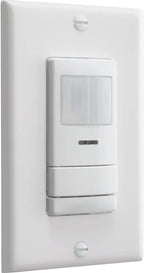 SensorSwitch Wall Mount Motion Sensor Switch, Passive Infrared Wall Switch and Occupancy Sensor and Dusk-to-Dawn Photocell, WSX Series, Single Relay, White