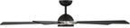 Rotary Indoor and Outdoor 5-Blade 65in Smart Home Ceiling Fan in Matte Black Brushed Nickel with 2700-3000-4000-5000K Selectable LED Light Kit and Remote Control works with iOS or Android WAC App