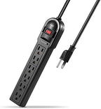 KMC 6-Outlet Surge Protector Power Strip 6 Pack