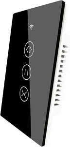 MOES WiFi Smart Curtain Switch Motorized Roller Blinds Shutter Switch,Smart Life/Tuya APP Remote Control,Compatible with Alexa Echo and Google Home,Black